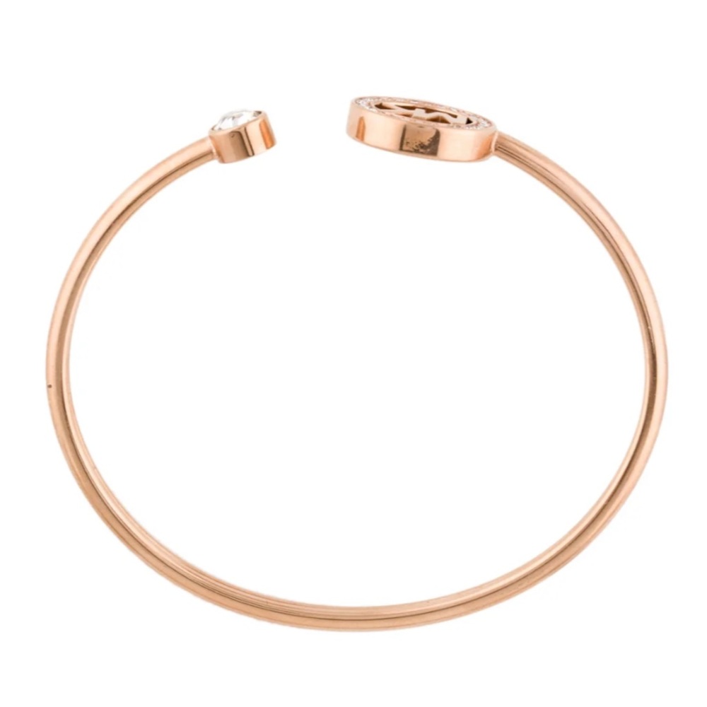 MICHAEL KORS • Rose Gold Logo Fulton Cuff Bracelet - Picture 3 of 4